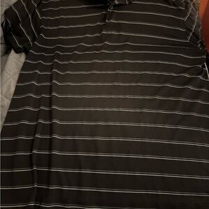 Men's Izod brown Striped Polo Shirt sz M